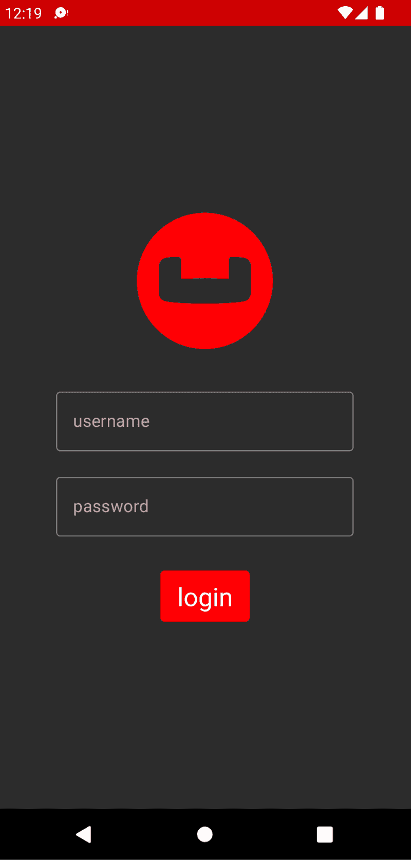 User Profile Login Screen Image