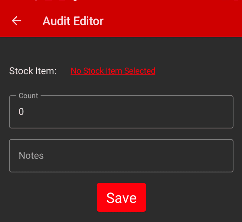 Project Editor screen