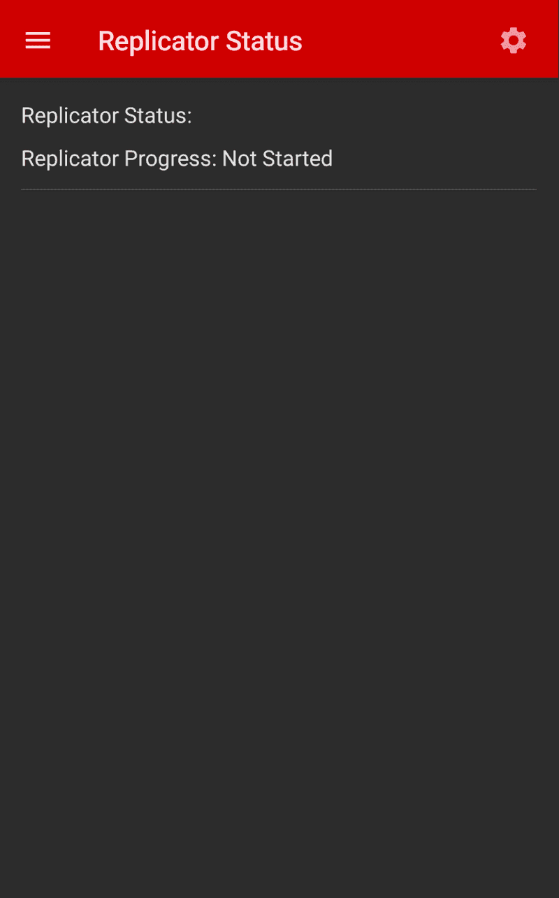 Replicator Status No Config